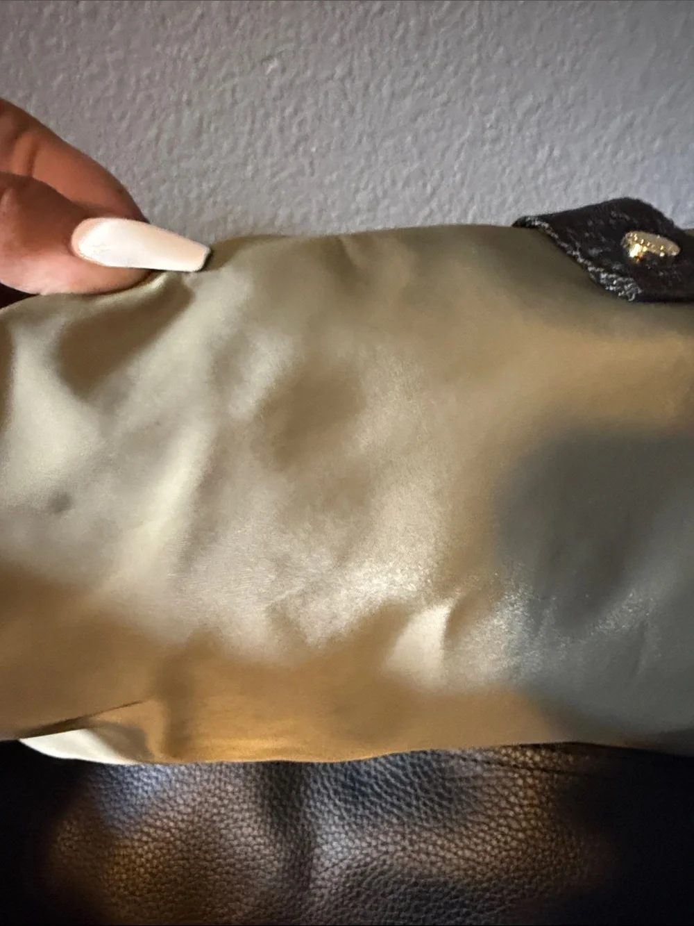 Steve Madden Olive Green and Black Logo Duffel Bag